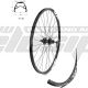 AM  WHEEL R 28 X6 BLACK 32H EYELETS SHIMANO AFHM475BZLL QR DISC CASS BLACK SPOKES decals X design