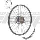 AM WHEEL R 26 X11 BLACK 32H EYELETS SHIMANO AFHTX5058BZB QR DISC CASS center lock BLACK SPOKES + ASM