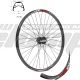 AM WHEEL F 26 X6 BLACK 36H EYELETS JYD041 BLACK SPOKES QR DISC red decals