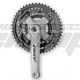 Crank steel/plastic. NECO NSP-3001 28/38/48T 152mm Black/Grey