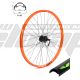 AM  WHEEL F 27.5 X18 ORANGE 059/25199 32H EYELETS SHIMANO AHBM475BL QR DISC BLACK SPOKES