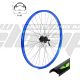 AM  WHEEL F 28 X18 BLUE 059/40829 32H EYELETS SHIMANO AHBM475BL QR DISC BLACK SPOKES