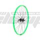 AM  WHEEL F 27.5 X6 GREEN 059/50676 32H EYELETS SHIMANO AHBM475BL QR DISC BLACK SPOKES