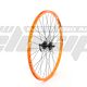 AM  WHEEL F 27.5 X6 ORANGE 059/25199 32H EYELETS SHIMANO AHBM475BL QR DISC BLACK SPOKES