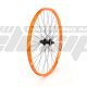 AM  WHEEL R 29 X18 ORANGE 059/25199 32H EYELETS AFHMT410B CENTER LOCK DISC OLD 142MM 12 SPEED QR BLACK SPOKES