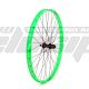 AM  WHEEL R 29 X18 GREEN 059/50676 32H EYELETS AFHMT400BB CENTER LOCK DISC OLD 148MM 8-11 SPEED QR BLACK SPOKES